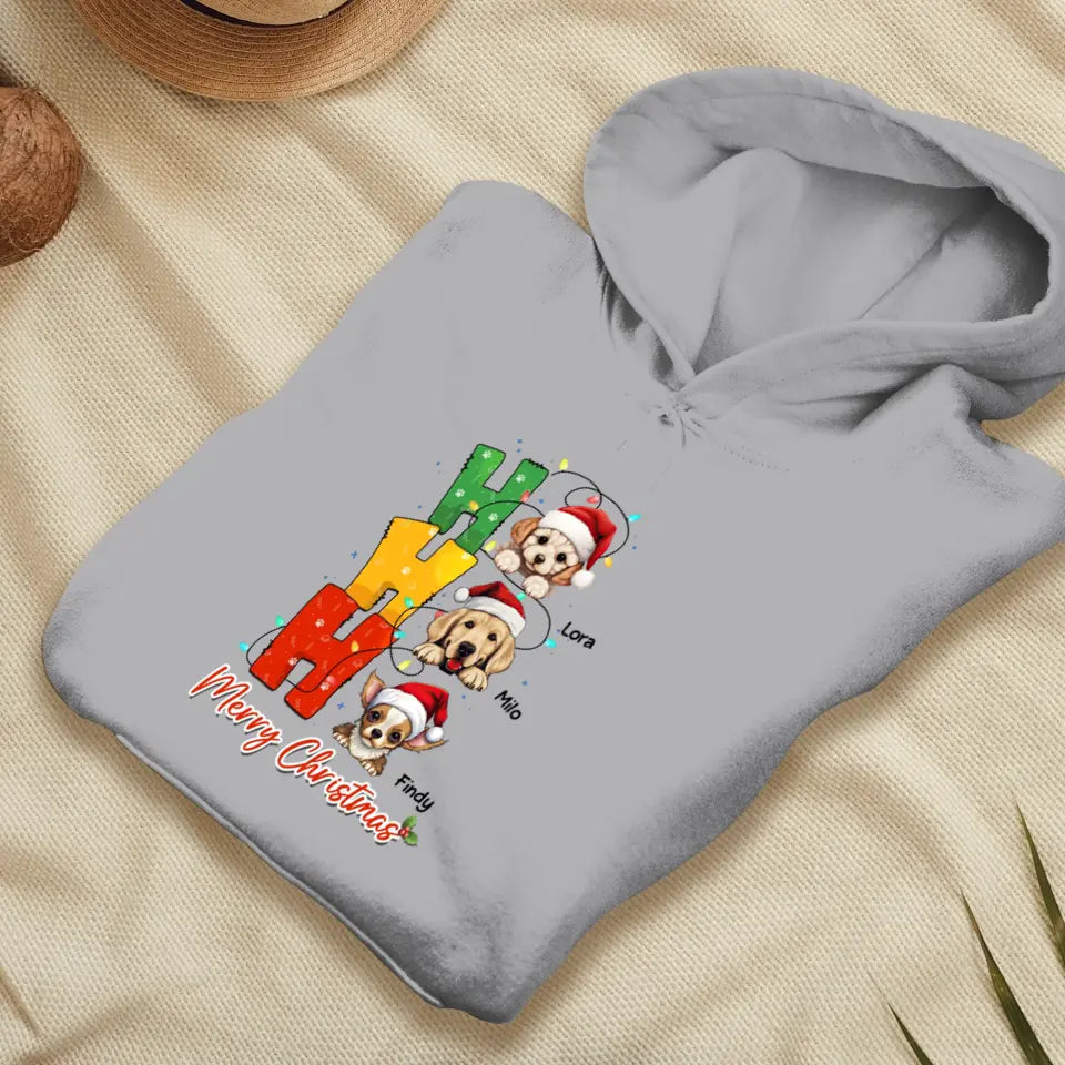 Ho Ho Ho Merry Christmas - Custom Name - Personalized Gifts for Dog Lovers - Sweater