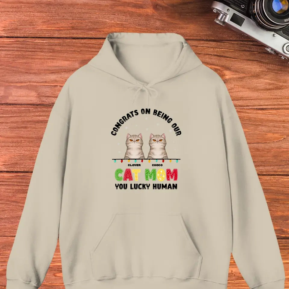 Congrats On Being My Cat Mom - Custom Name - Personalized Gifts for Cat Lovers - Unisex Sweater