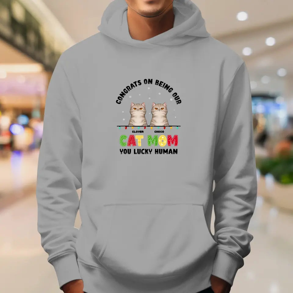 Congrats On Being My Cat Mom - Custom Name - Personalized Gifts for Cat Lovers - Unisex Sweater