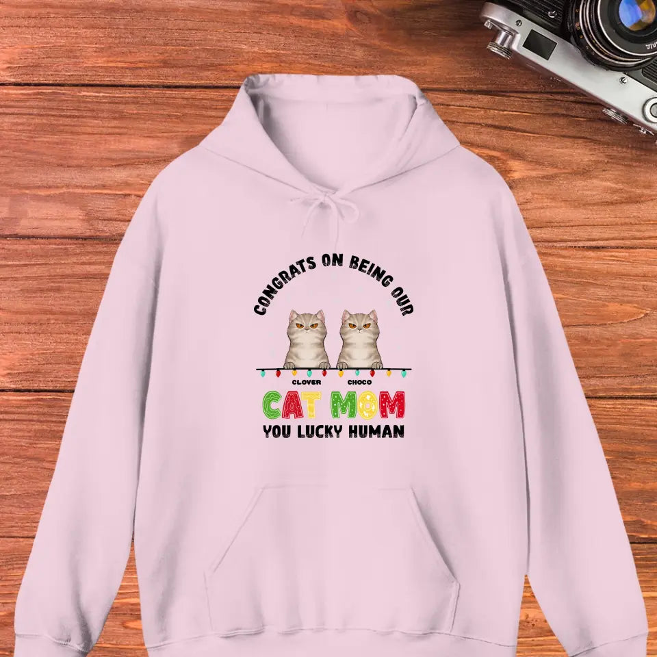 Congrats On Being My Cat Mom - Custom Name - Personalized Gifts for Cat Lovers - Unisex Sweater