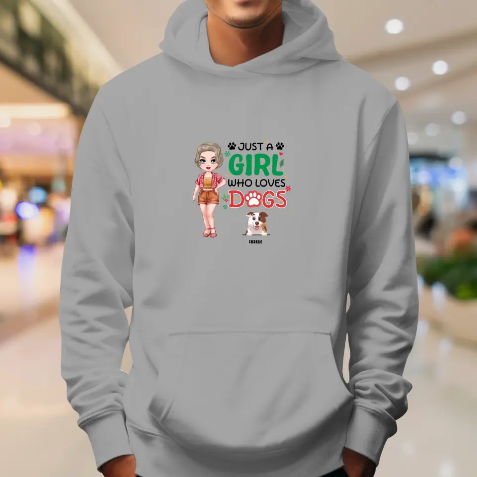 Just A Girl Who Loves Dog - Custom Name - Personalized Gifts for Dog Lovers - Sweater