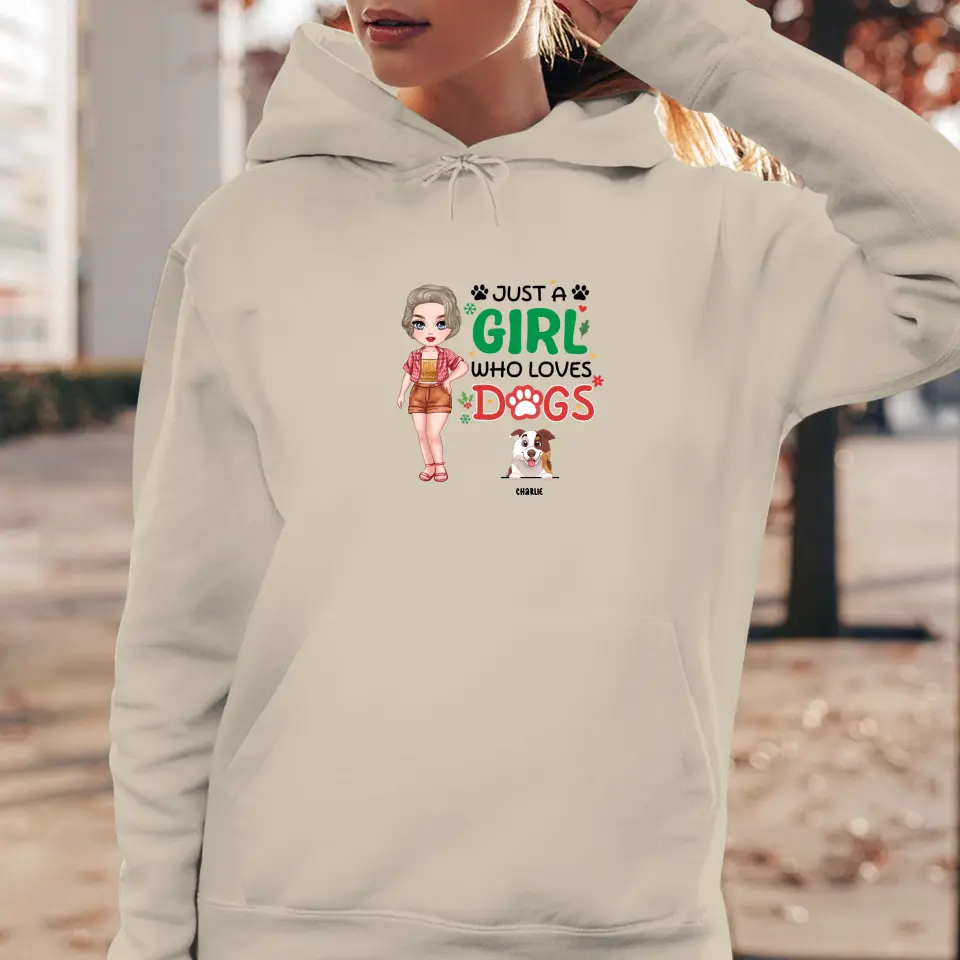 Just A Girl Who Loves Dog - Personalized Gift For Dog Lovers - Unisex Hoodie