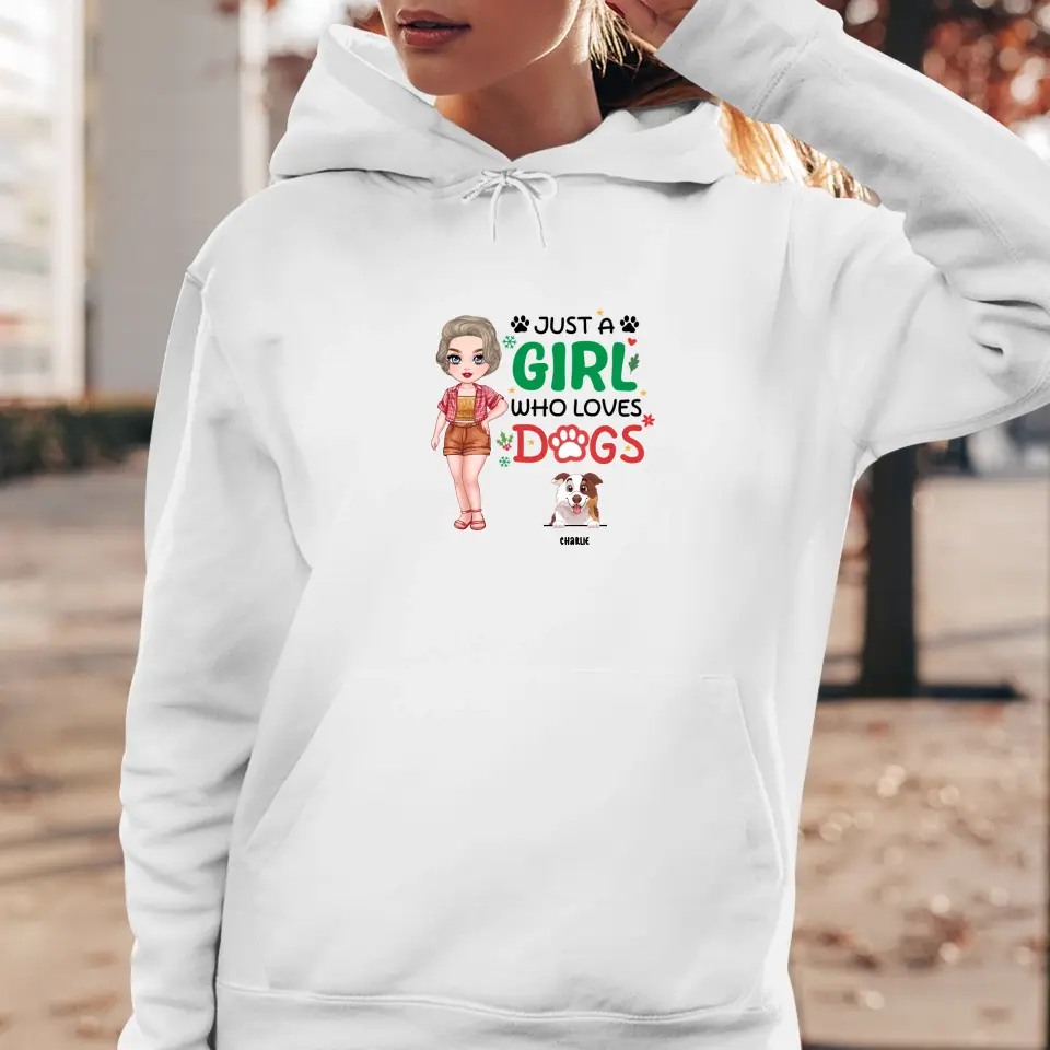 Just A Girl Who Loves Dog - Custom Name - Personalized Gifts for Dog Lovers - Sweater