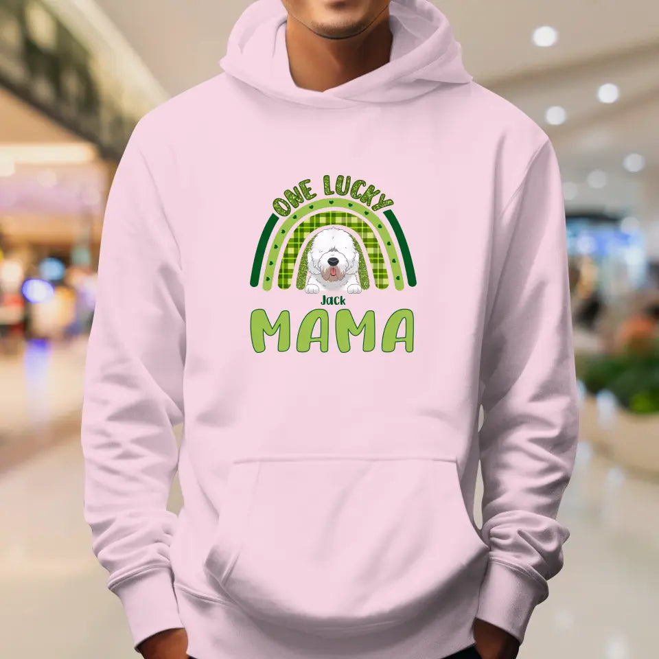 One Lucky Mama St. Patrick's Day - Custom Name - Personalized Gifts For Dog Lovers - Unisex T-Shirt