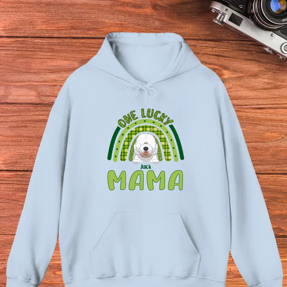 One Lucky Mama St. Patrick's Day - Custom Name - Personalized Gifts For Dog Lovers - Unisex Hoodie