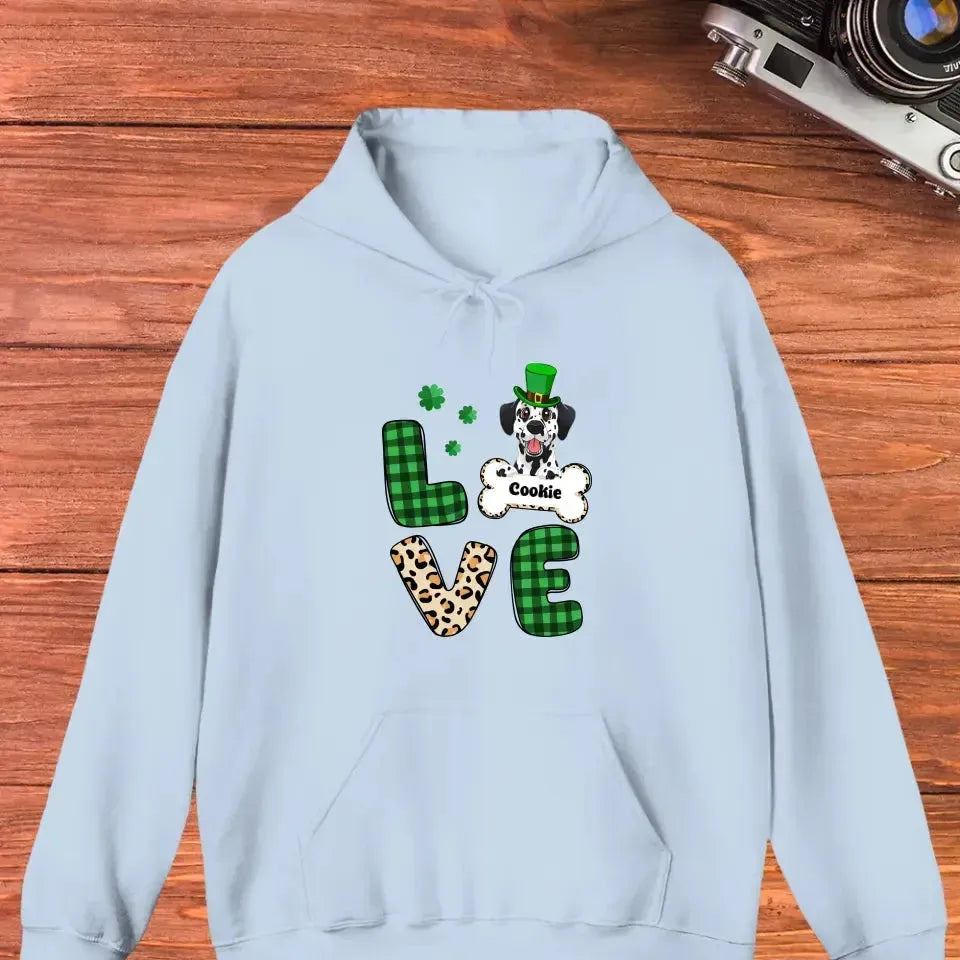 Dog Lover, Patrick's Day - Custom Name - Personalized Gifts For Dog Lovers - Unisex Hoodie