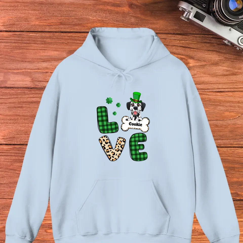 Dog Lover, Patrick's Day - Custom Name - Personalized Gifts For Dog Lovers - Unisex Hoodie