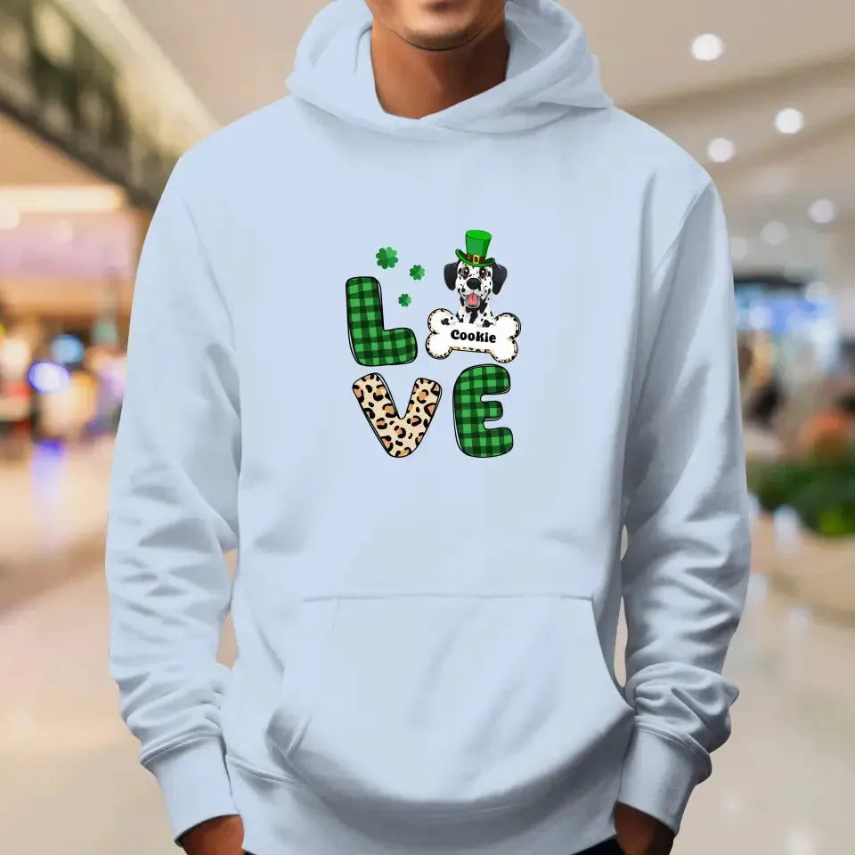 Dog Lover, Patrick's Day - Custom Name - Personalized Gifts For Dog Lovers - Unisex Hoodie