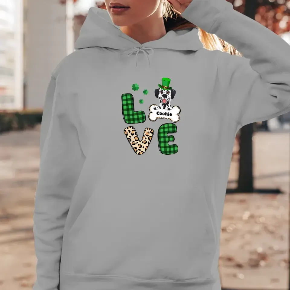 Dog Lover, Patrick's Day - Custom Name - Personalized Gifts For Dog Lovers - Unisex Hoodie