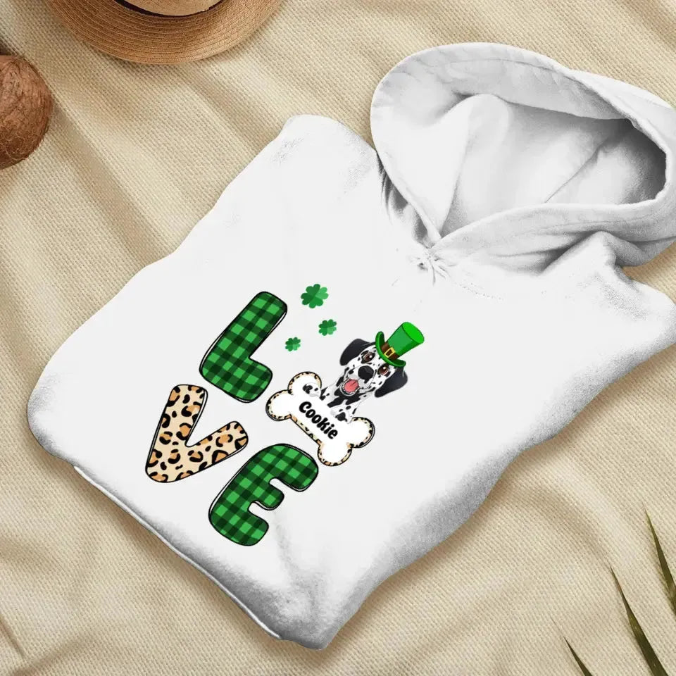 Dog Lover, Patrick's Day - Custom Name - Personalized Gifts For Dog Lovers - Unisex Hoodie