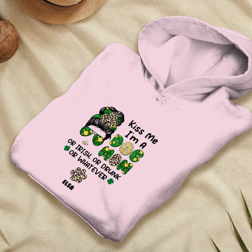 Kiss Me I'm A Dog Mom - Custom Name - Personalized Gifts For Dog Lovers - Unisex Sweater