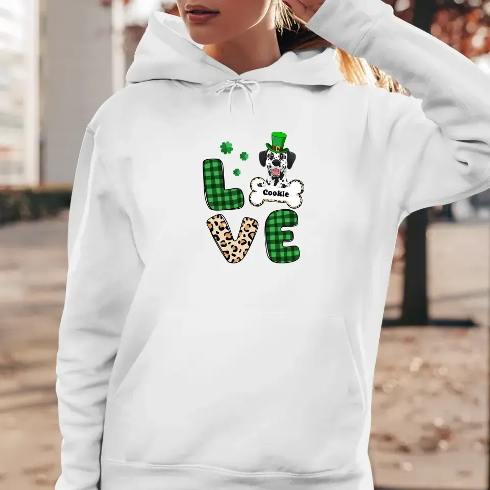 Dog Lover, Patrick's Day - Custom Name - Personalized Gifts For Dog Lovers - Unisex Hoodie