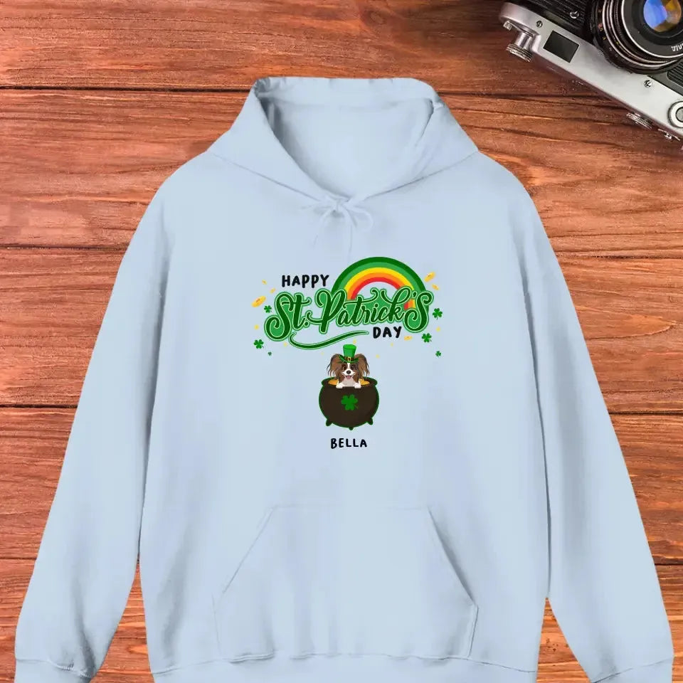 Happy St Patrick's Day - Custom Name - Personalized Gifts For Dog Lovers - Unisex Sweater