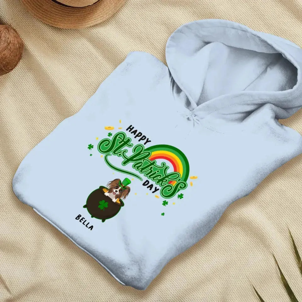 Happy St Patrick's Day - Custom Name - Personalized Gifts For Dog Lovers - Unisex T-Shirt