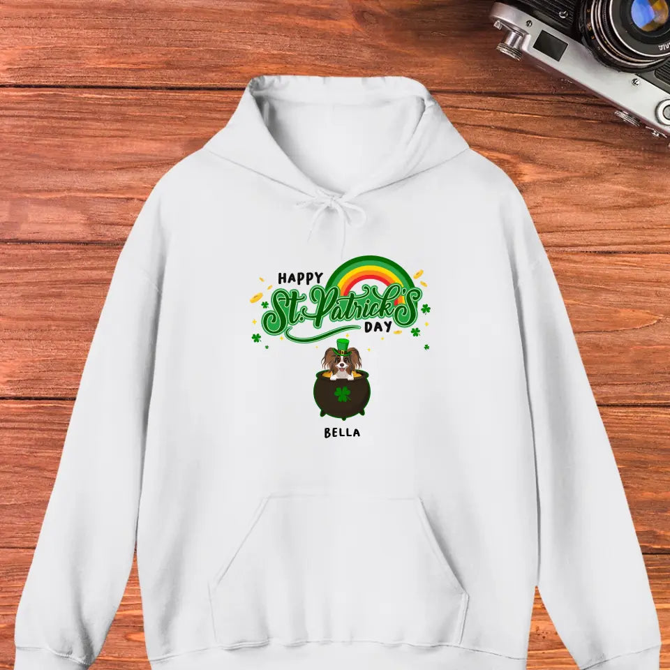 Happy St Patrick's Day - Custom Name - Personalized Gifts For Dog Lovers - Unisex Sweater