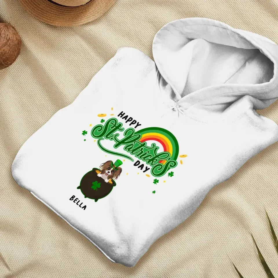 Happy St Patrick's Day - Custom Name - Personalized Gifts For Dog Lovers - Unisex T-Shirt