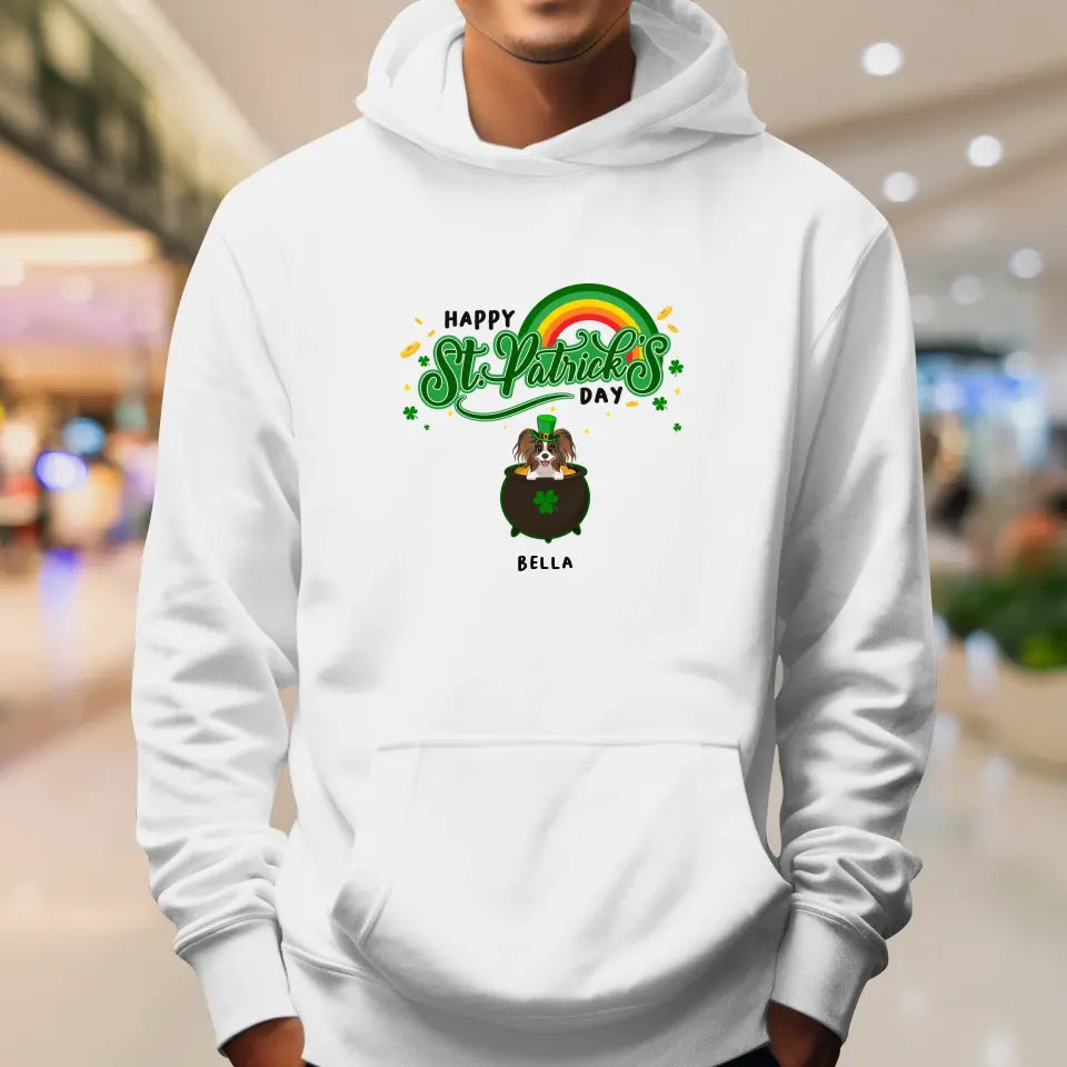 Happy St Patrick's Day - Custom Name - Personalized Gifts For Dog Lovers - Unisex Sweater