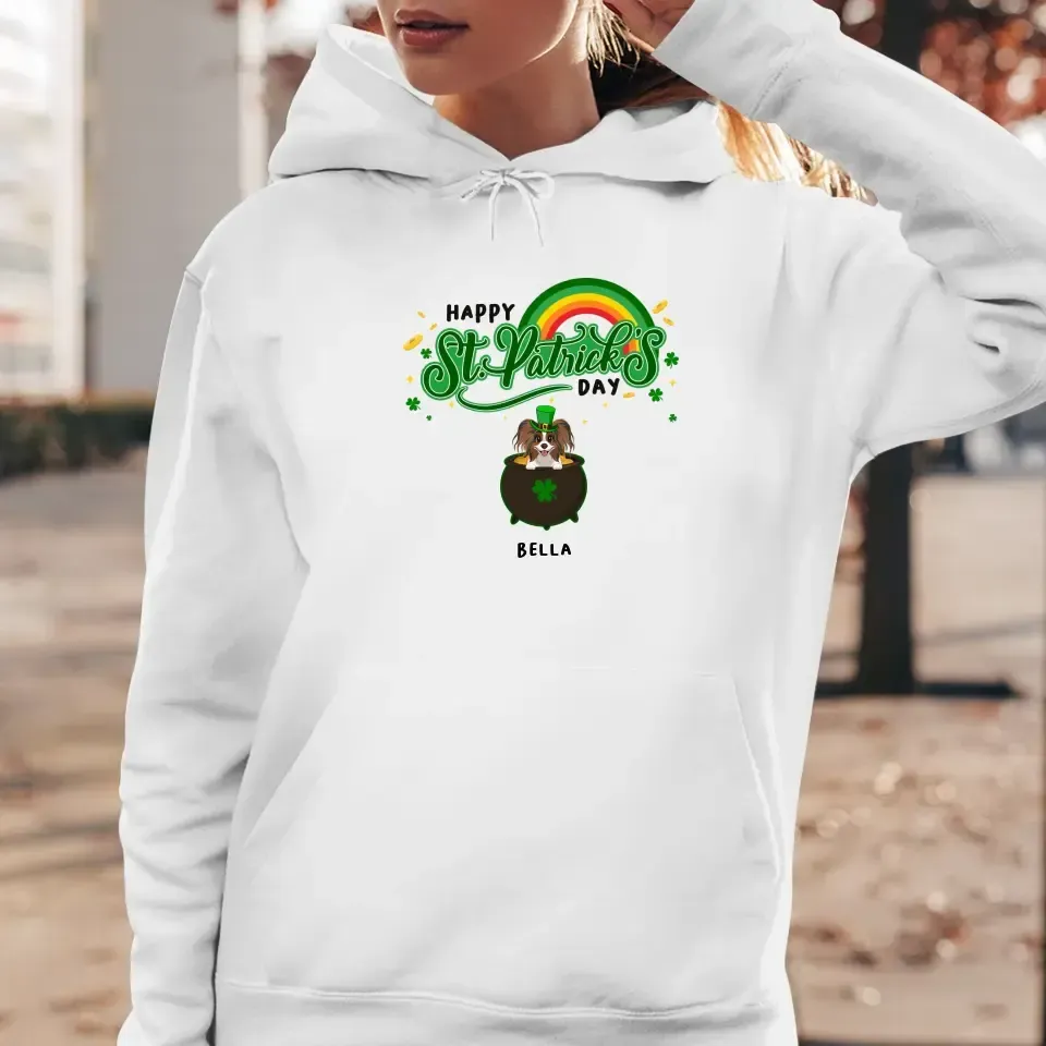 Happy St Patrick's Day - Custom Name - Personalized Gifts For Dog Lovers - Unisex T-Shirt