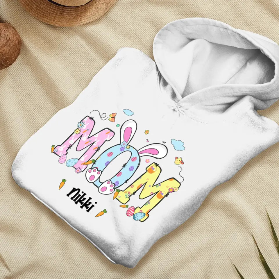 Mama Bunny Easter - Custom Name -  Personalized Gifts For Mom - T-Shirt