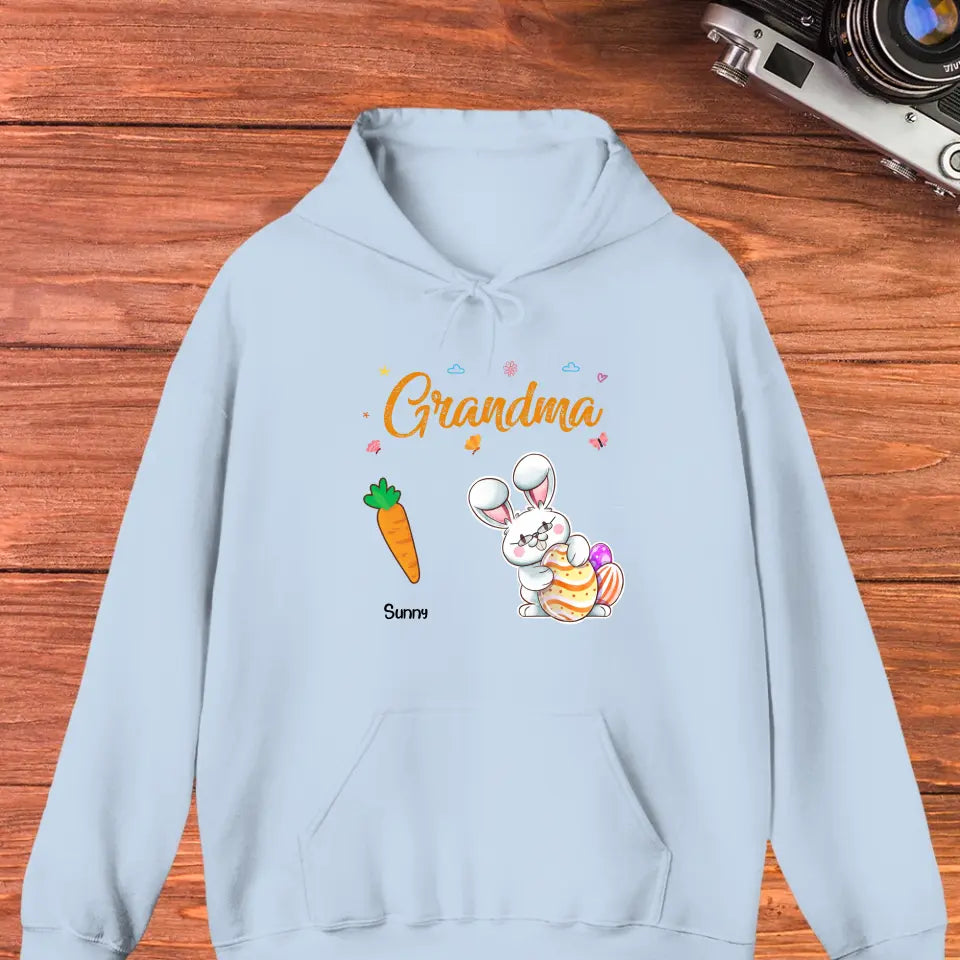 Grandparents Bunny And Carrots - Personalized Gifts For Grandparents - Unisex Hoodie