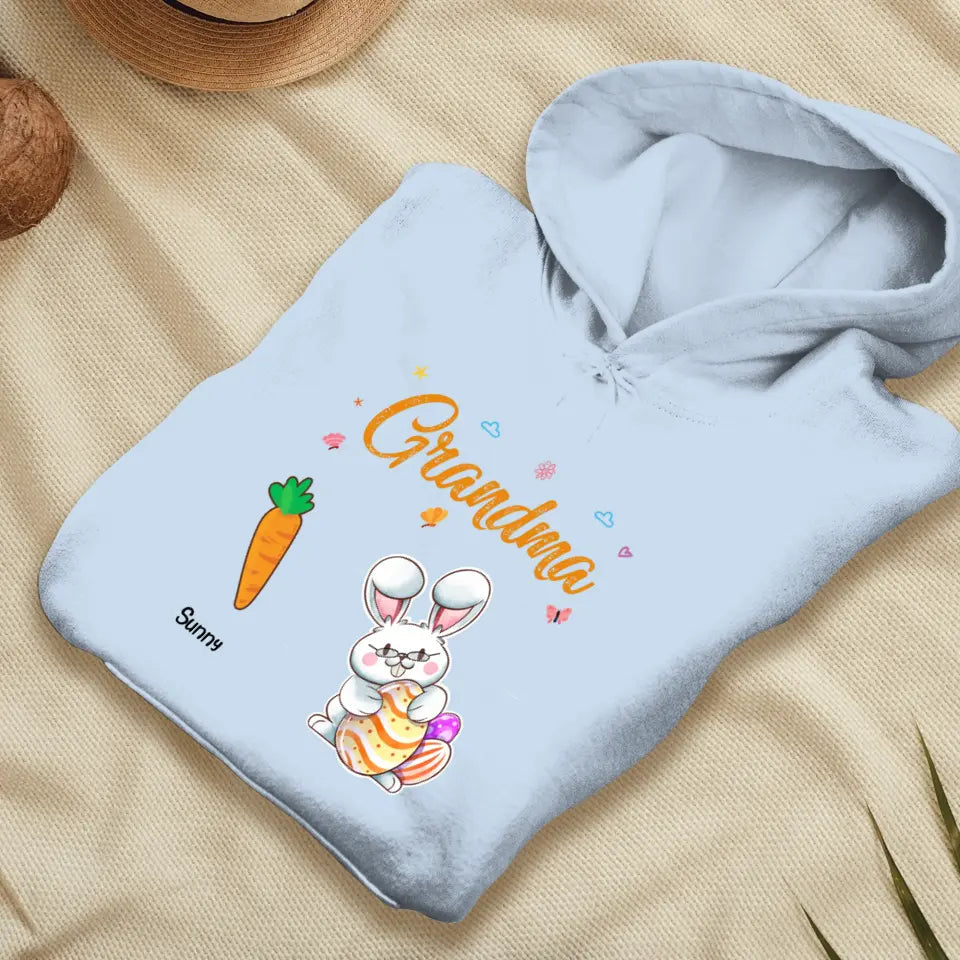 Grandparents Bunny And Carrots - Personalized Gifts For Grandparents - Unisex Hoodie