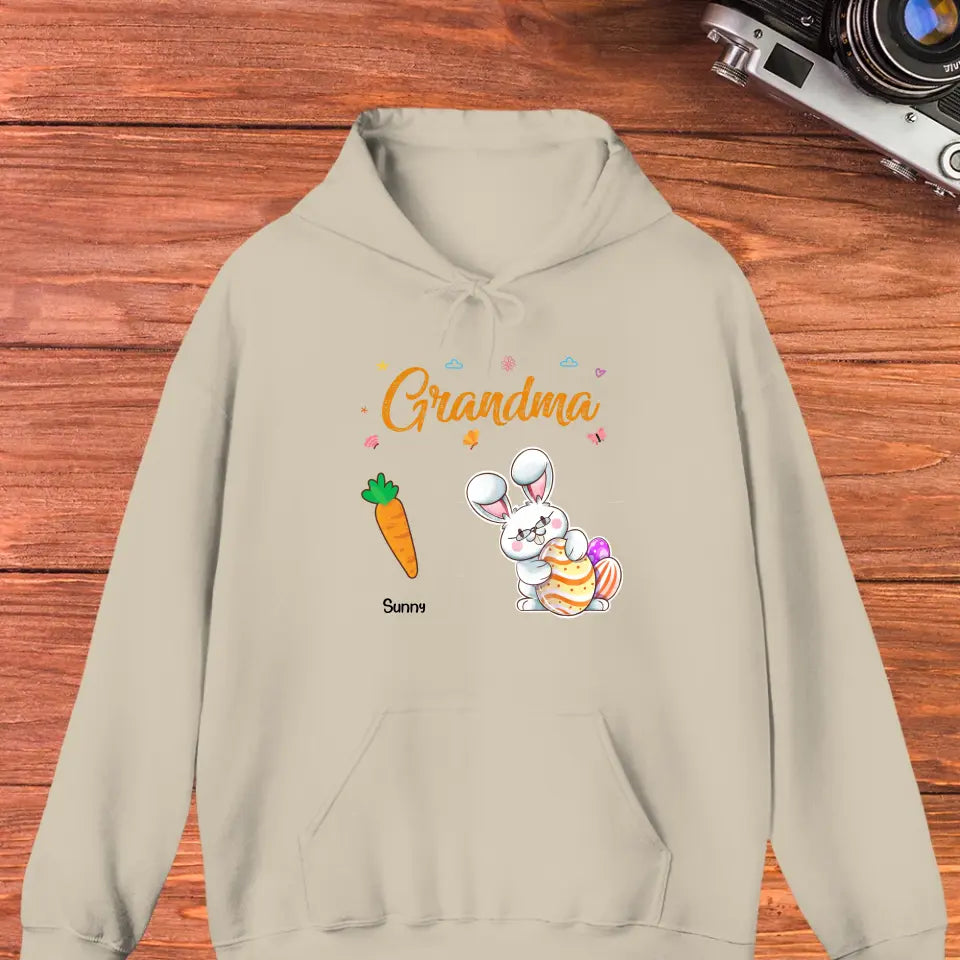 Grandparents Bunny And Carrots - Personalized Gifts For Grandparents - Unisex Hoodie