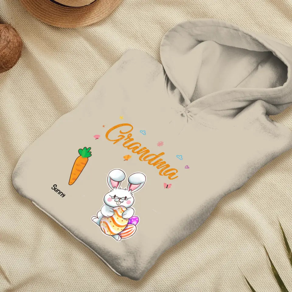 Grandparents Bunny And Carrots - Personalized Gifts For Grandparents - Unisex Hoodie