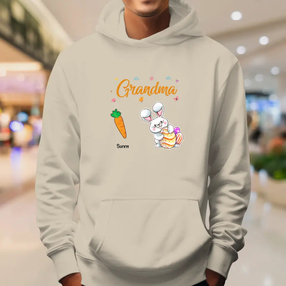 Grandparents Bunny And Carrots - Personalized Gifts For Grandparents - Unisex Hoodie