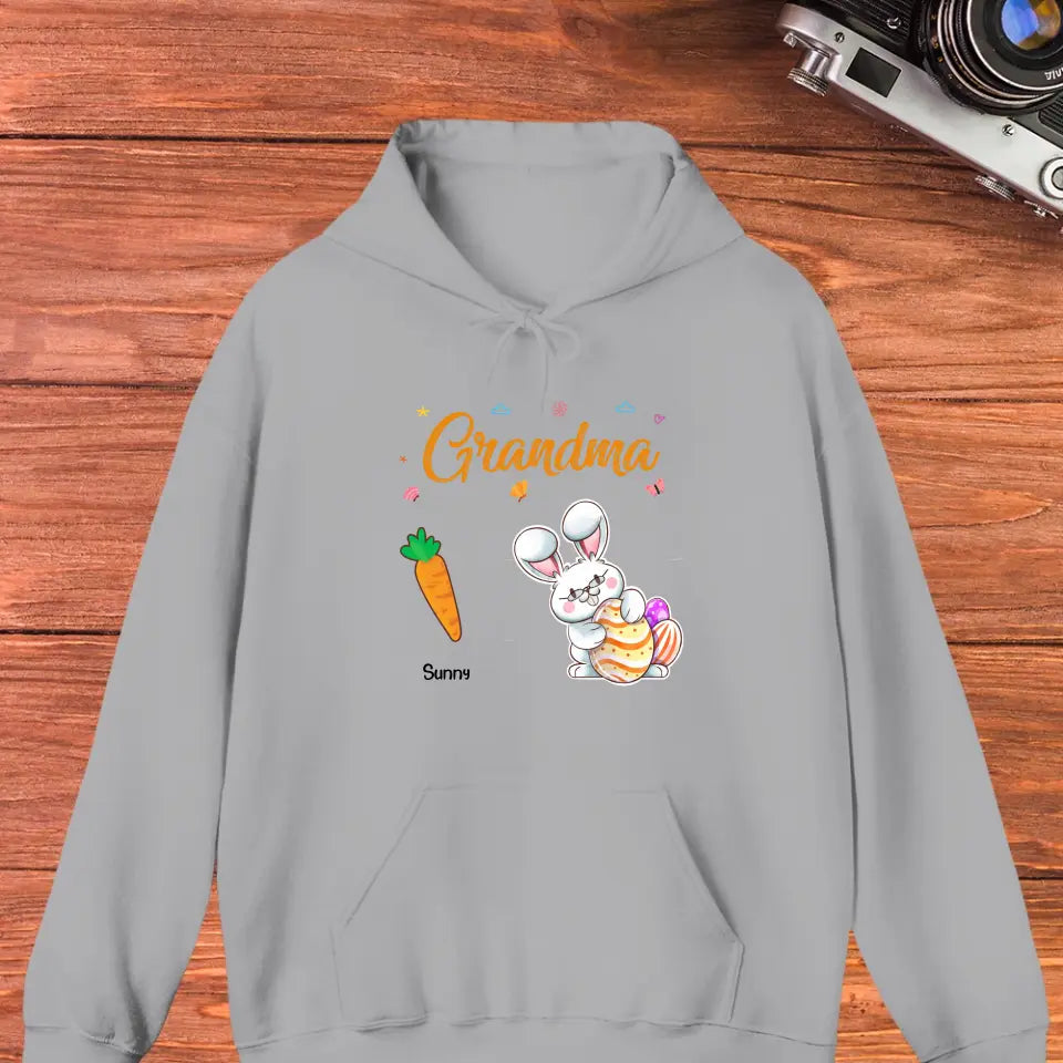 Grandparents Bunny And Carrots - Personalized Gifts For Grandparents - Unisex Hoodie