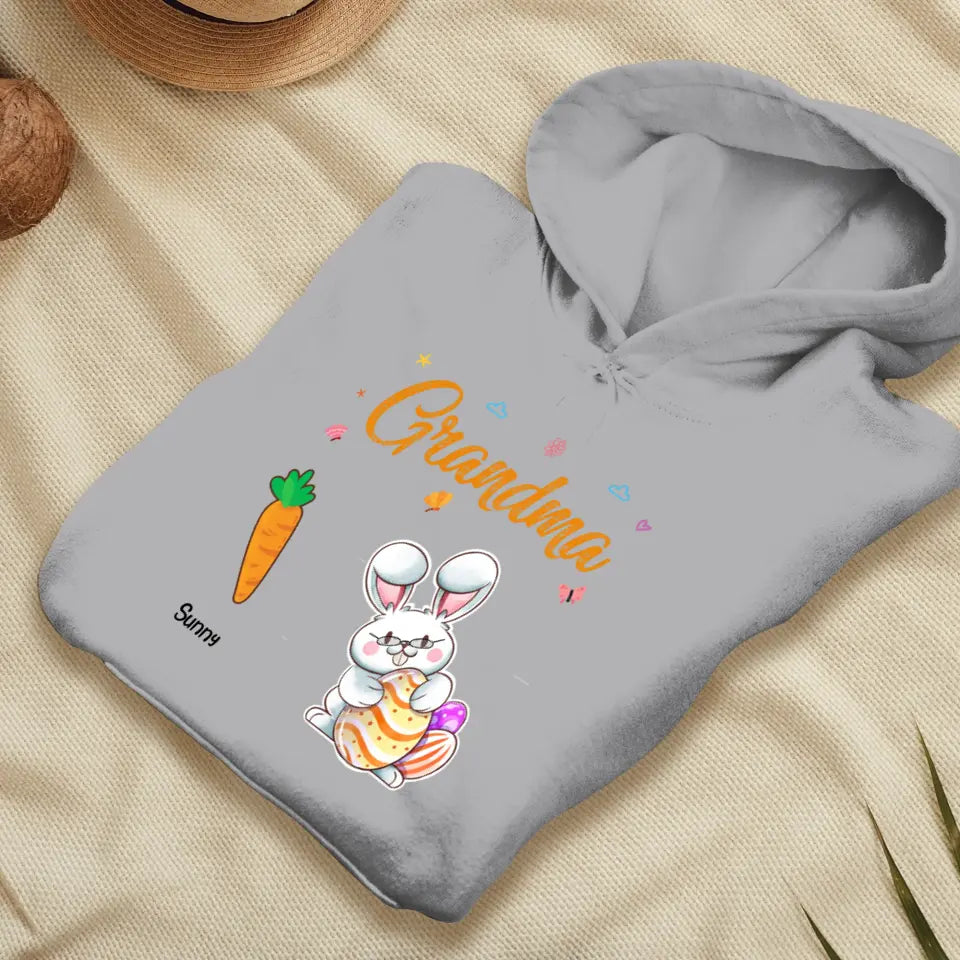 Grandparents Bunny And Carrots - Personalized Gifts For Grandparents - Unisex Hoodie