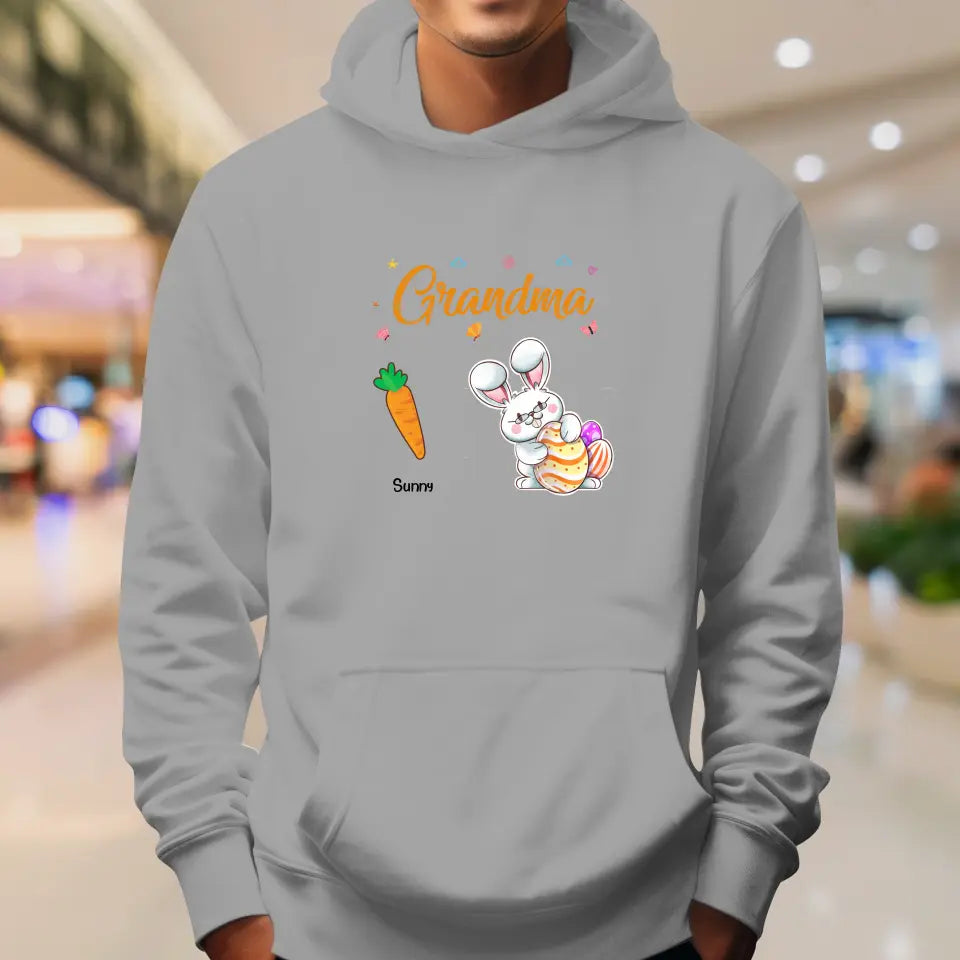 Grandparents Bunny And Carrots - Personalized Gifts For Grandparents - Unisex Hoodie