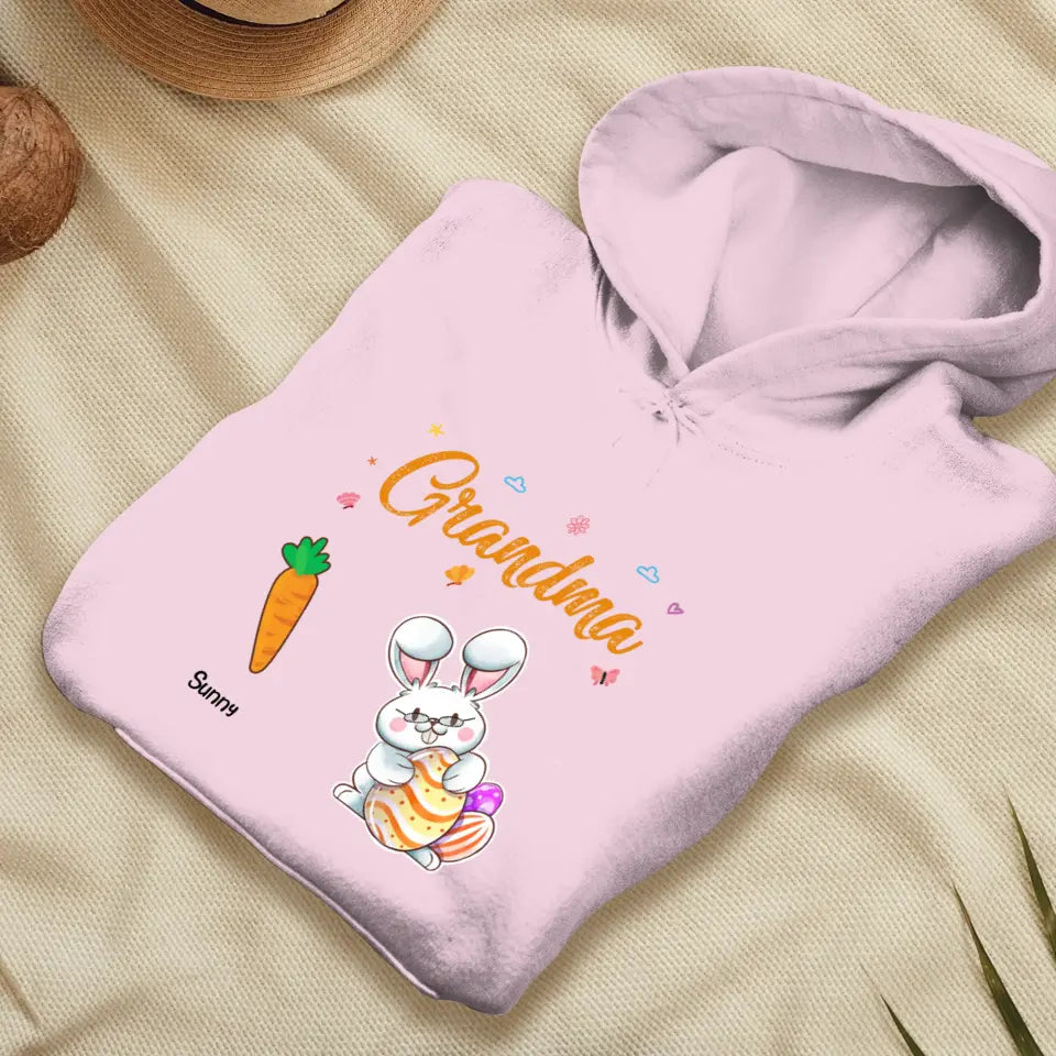 Grandparents Bunny And Carrots - Personalized Gifts For Grandparents - Unisex Hoodie