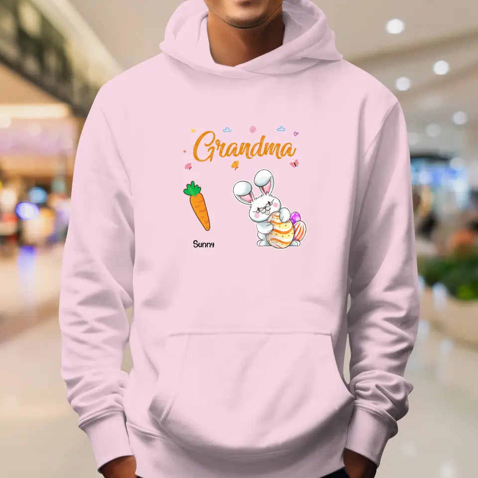 Grandparents Bunny And Carrots - Personalized Gifts For Grandparents - Unisex Hoodie