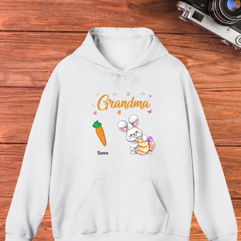 Grandparents Bunny And Carrots - Personalized Gifts For Grandparents - Unisex Hoodie