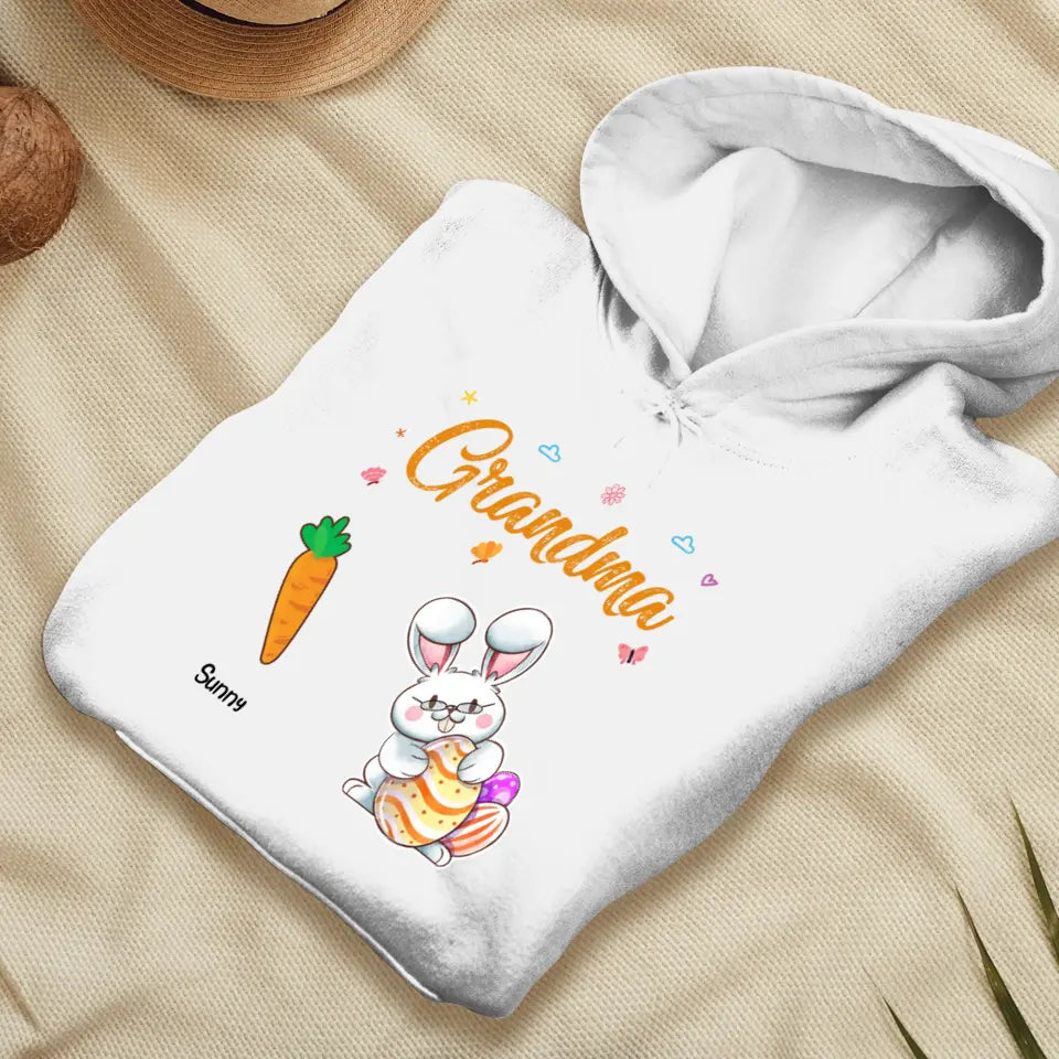 Grandparents Bunny And Carrots - Personalized Gifts For Grandparents - Unisex Hoodie