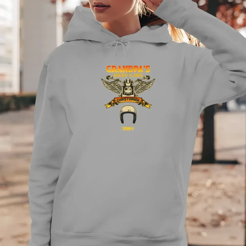 Grandpa's Biker Gang - Custom Name - Personalized Gifts For Grandpa - Sweater