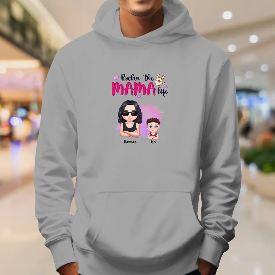 Rockin' The Mama Life - Custom Name - Personalized Gifts For Mom - Sweater