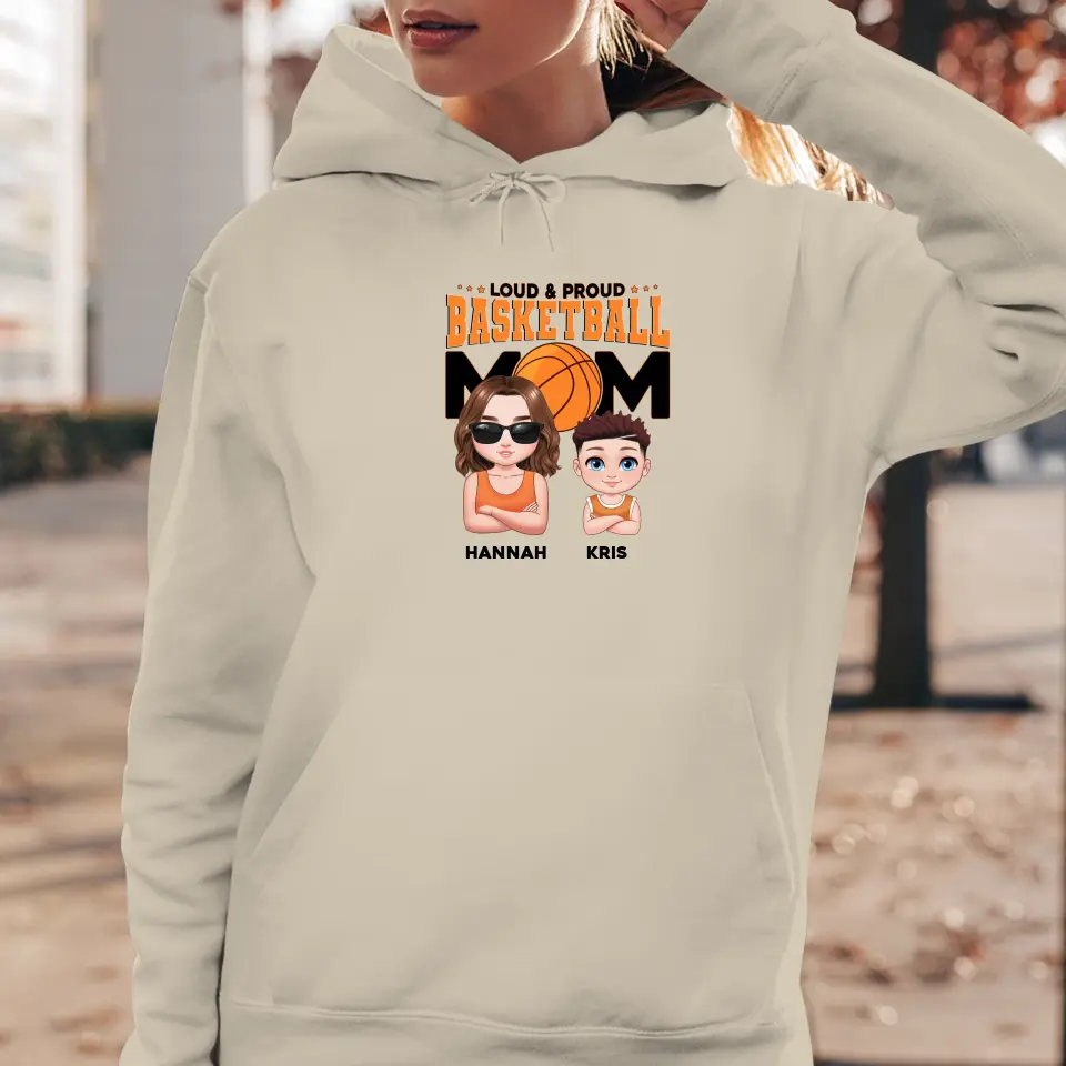 Basketball Mom - Custom Name - Personalized Gifts For Mom - T-Shirt