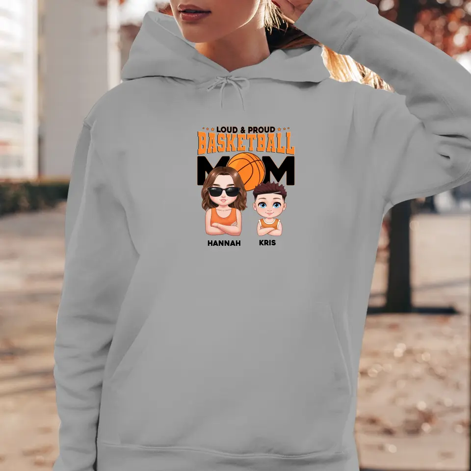 Basketball Mom - Custom Name - Personalized Gifts For Mom - T-Shirt