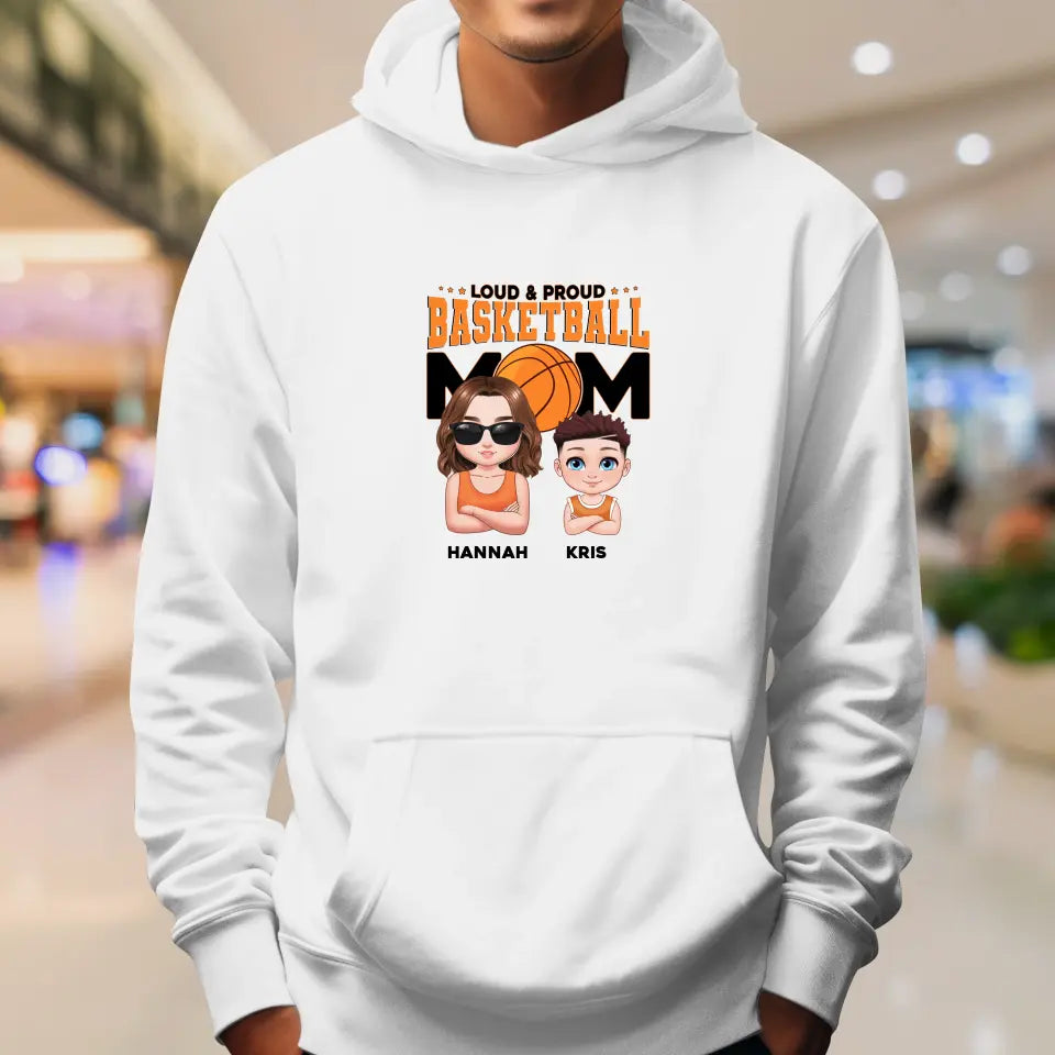 Basketball Mom - Custom Name - Personalized Gifts For Mom - T-Shirt