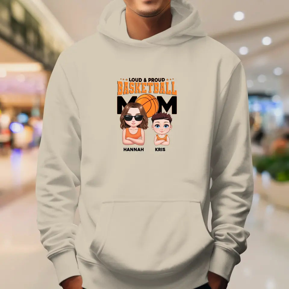 Basketball Mom - Custom Name - Personalized Gifts For Mom - Hoodie