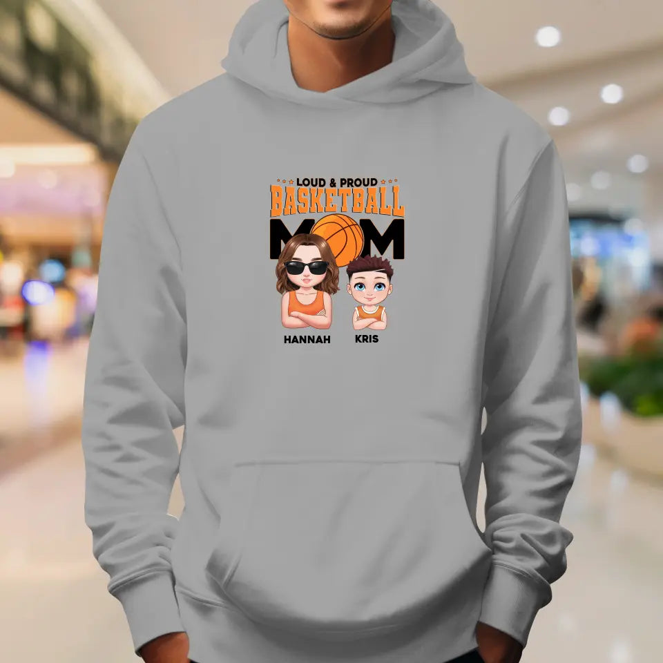 Basketball Mom - Custom Name - Personalized Gifts For Mom - Hoodie