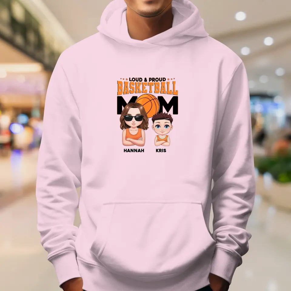 Basketball Mom - Custom Name - Personalized Gifts For Mom - Hoodie