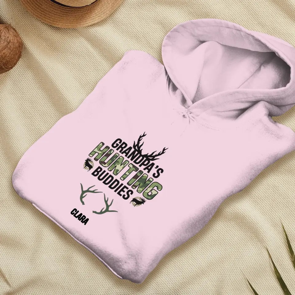 Grandpa's Hunting Buddies - Custom Name - Personalized Gifts For Grandpa - T-Shirt