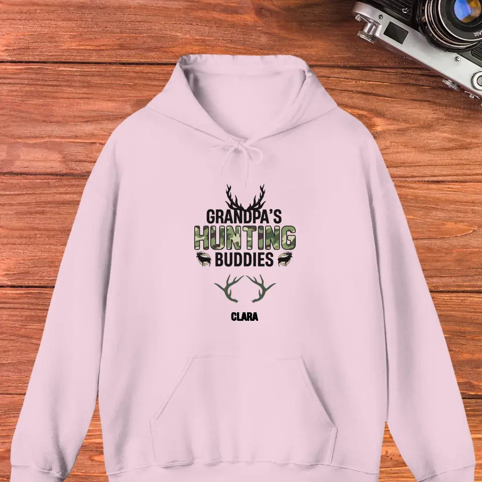 Grandpa's Hunting Buddies - Custom Name - Personalized Gifts For Grandpa - Hoodie