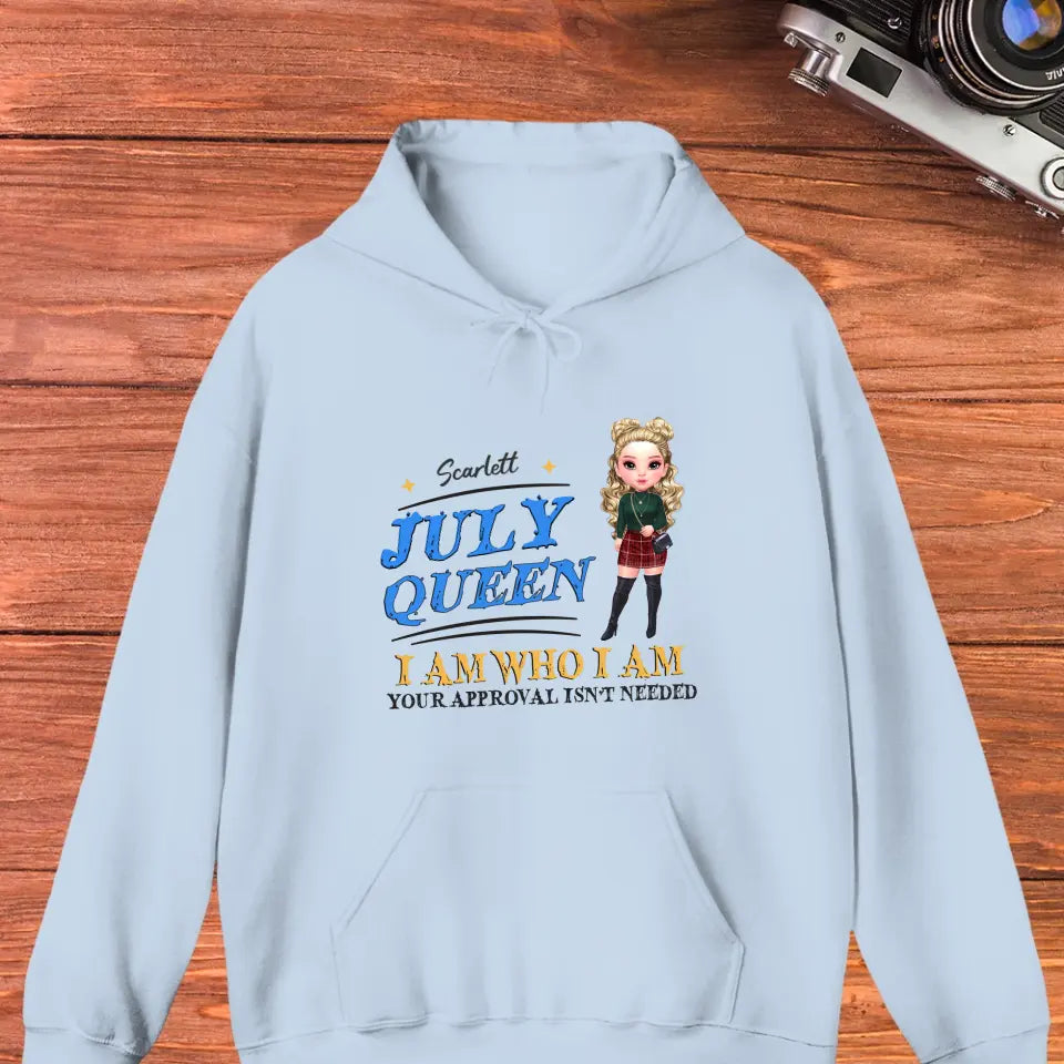 July Queen Birthday - Custom Month - Personalized Gifts For Her - T-Shirt