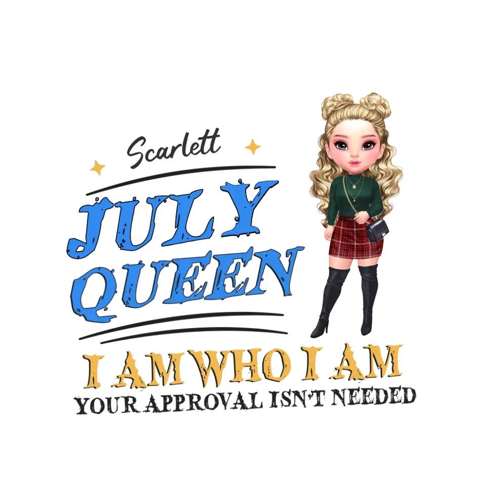 July Queen Birthday - Custom Month - Personalized Gifts For Her - T-Shirt