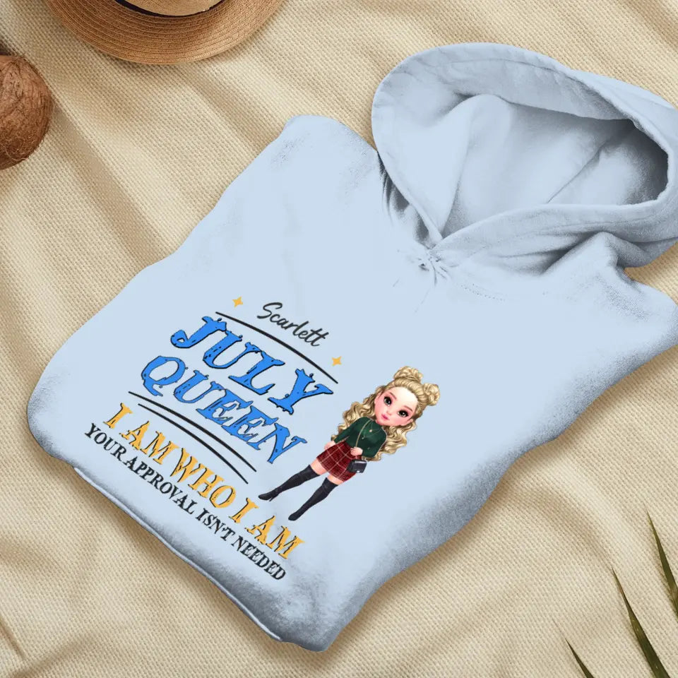 July Queen Birthday - Custom Month - Personalized Gifts For Her - T-Shirt