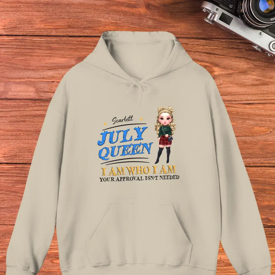 July Queen Birthday - Custom Month - Personalized Gifts For Her - T-Shirt