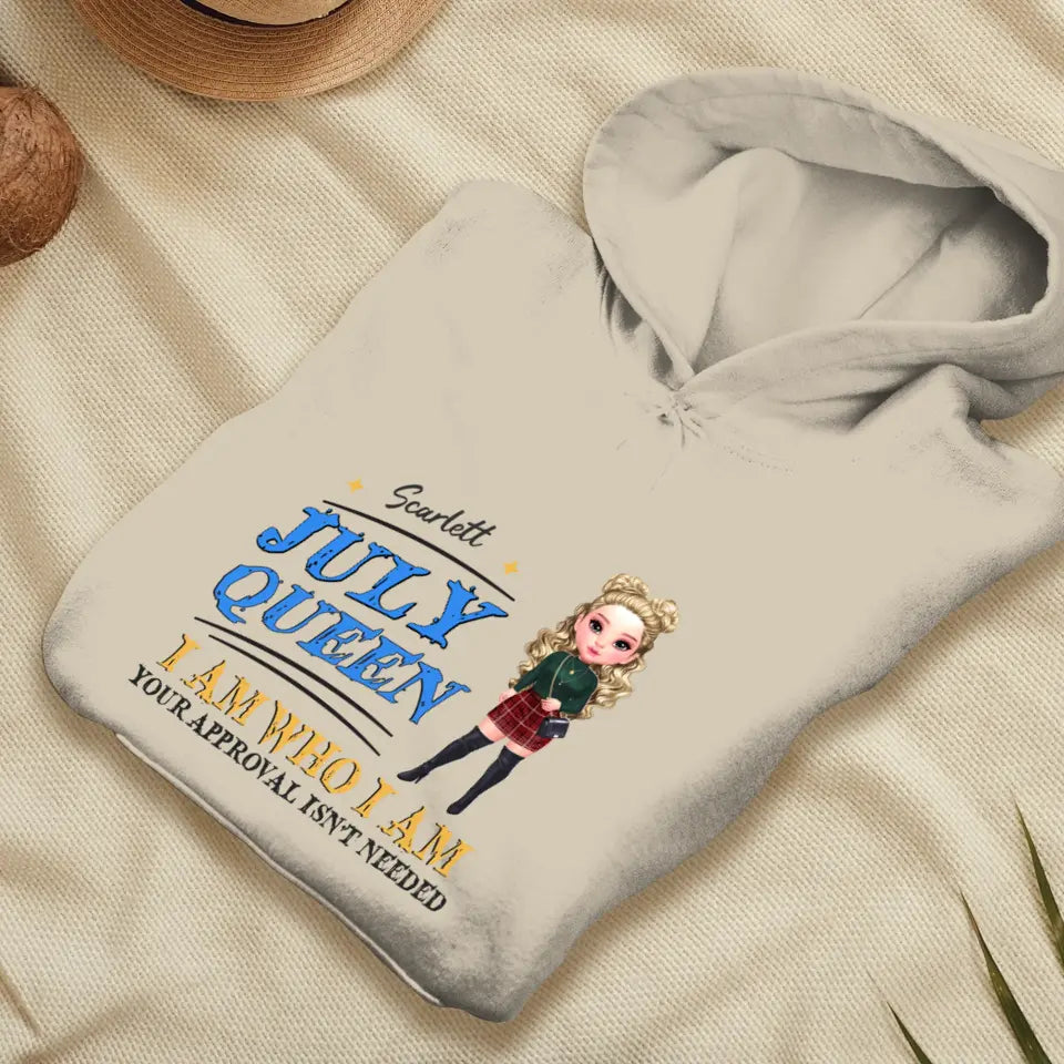 July Queen Birthday - Custom Month - Personalized Gifts For Her - T-Shirt